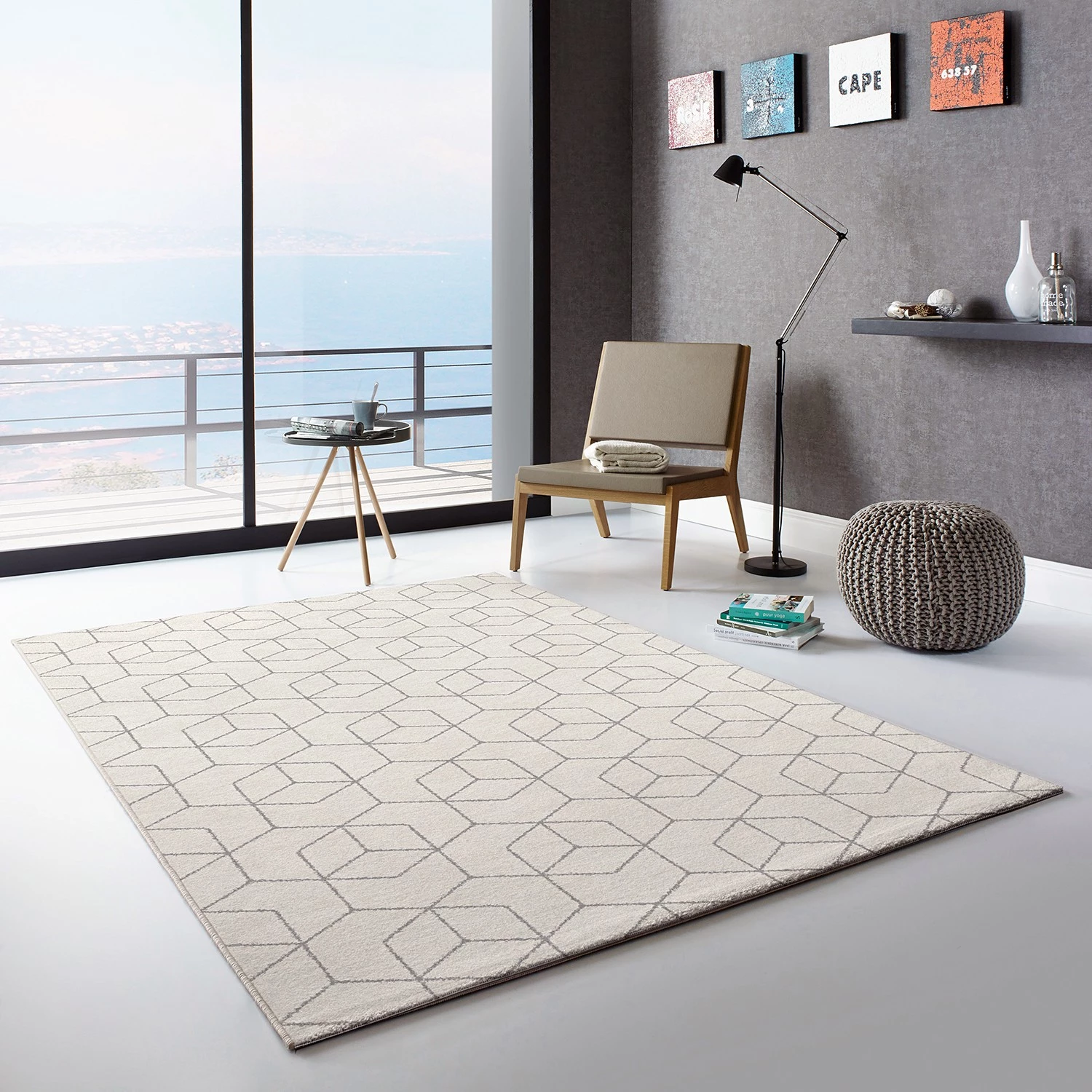 Top Square Tapis Opus - Crème - 140 x 200 cm 4 Top Square Tapis Opus - Crème - 140 x 200 cm – Image 2