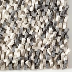 Top Square Tapis en feutre Galena - Feutre - Gris / Blanc -Tapis Soldes Boutique 1000118873 180607 10302203 GALLERYIMAGES P000000001000118873