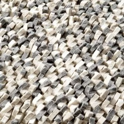 Top Square Tapis en feutre Galena - Feutre - Gris / Blanc -Tapis Soldes Boutique 1000118873 180607 10302304 GALLERYIMAGES P000000001000118873