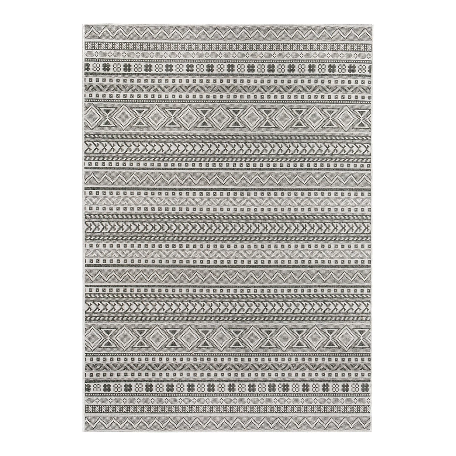 Andiamo Tapis à poils courts Saint Jordi - Fibres synthétiques - Gris / Noir 3 Andiamo Tapis à poils courts Saint Jordi - Fibres synthétiques - Gris / Noir