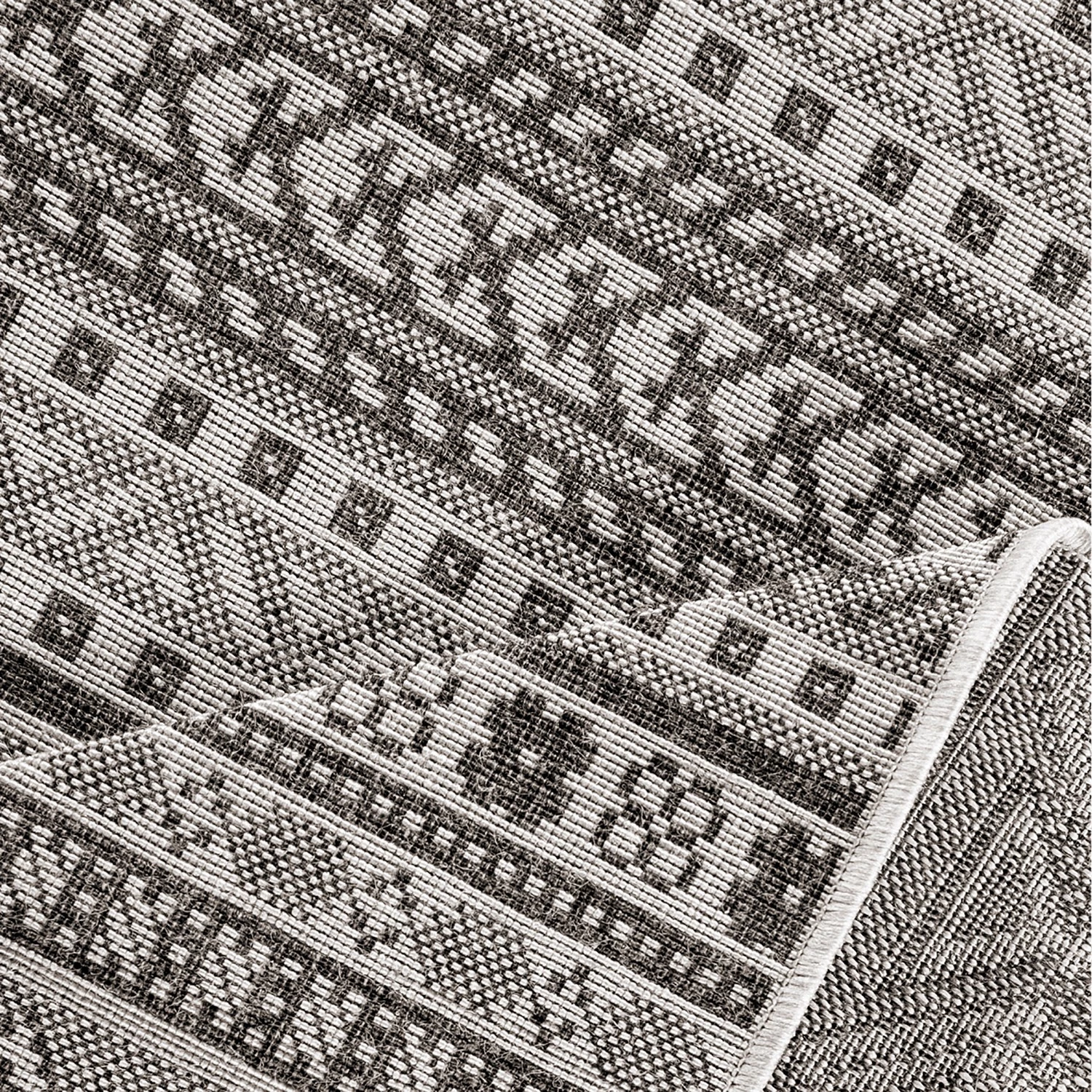 Andiamo Tapis à poils courts Saint Jordi - Fibres synthétiques - Gris / Noir 8 Andiamo Tapis à poils courts Saint Jordi - Fibres synthétiques - Gris / Noir – Image 6