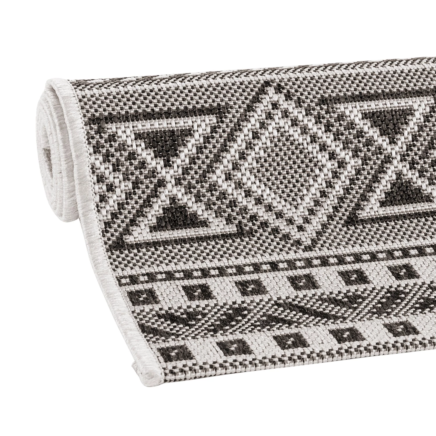 Andiamo Tapis à poils courts Saint Jordi - Fibres synthétiques - Gris / Noir 9 Andiamo Tapis à poils courts Saint Jordi - Fibres synthétiques - Gris / Noir – Image 7