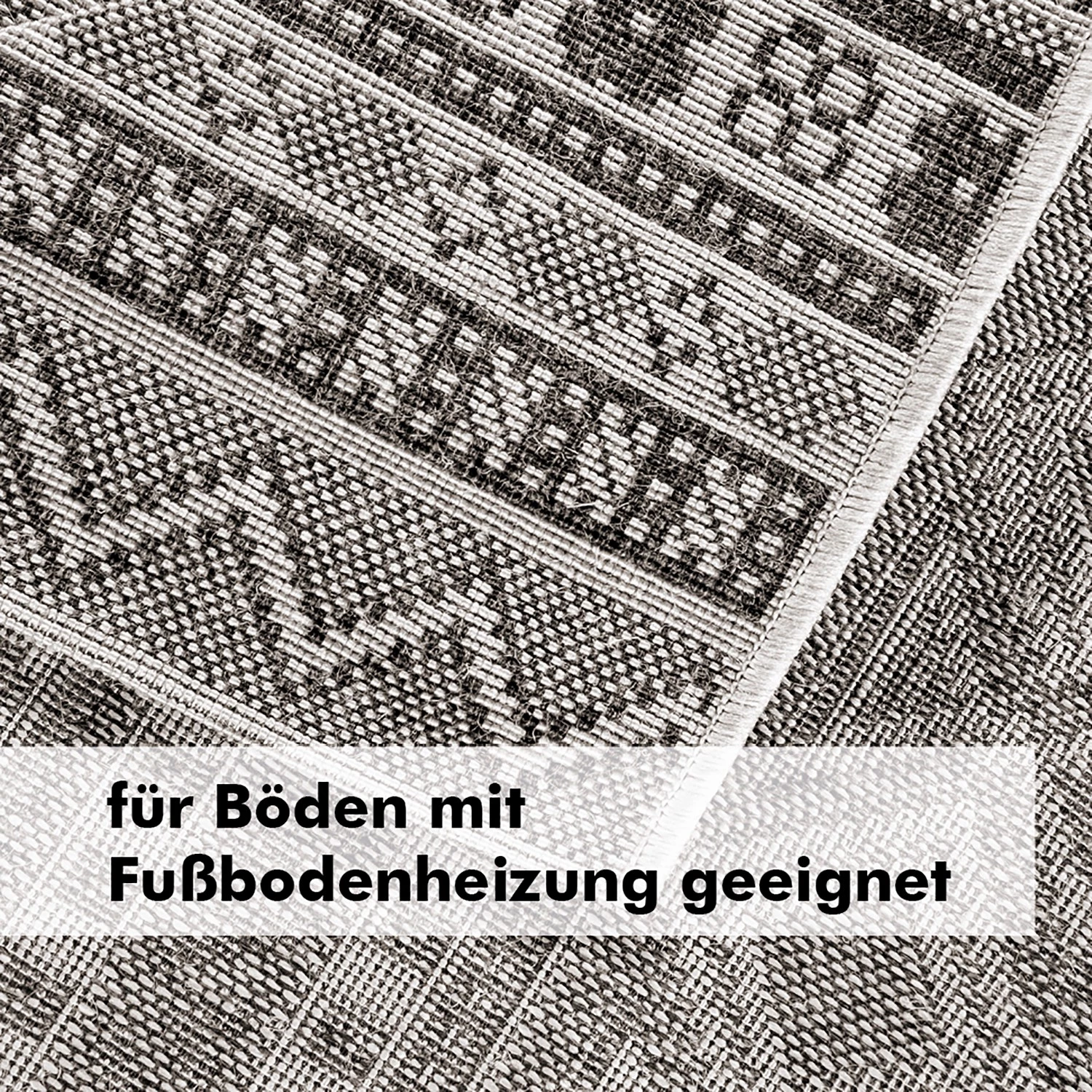 Andiamo Tapis à poils courts Saint Jordi - Fibres synthétiques - Gris / Noir 15 Andiamo Tapis à poils courts Saint Jordi - Fibres synthétiques - Gris / Noir – Image 13