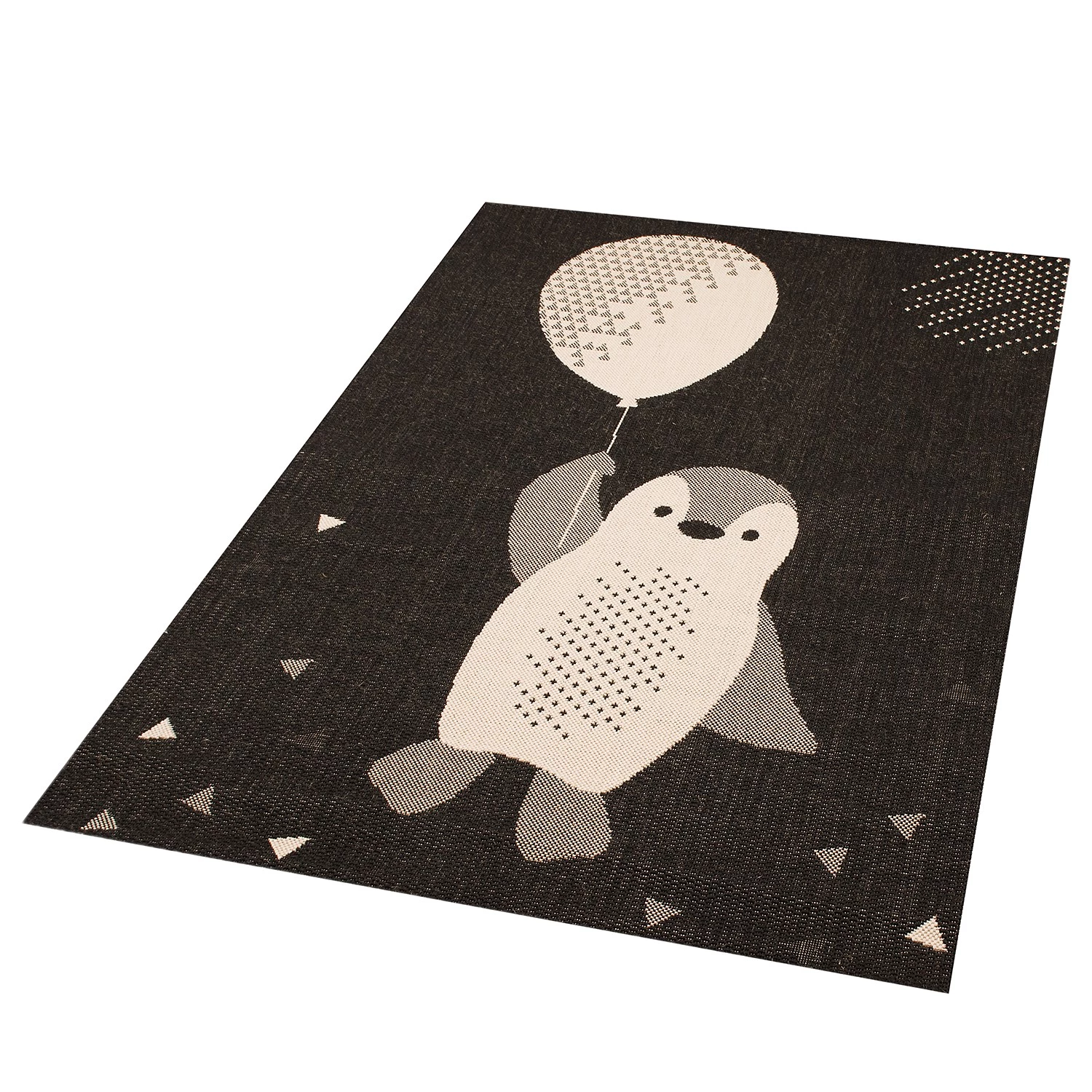 Zala Living Tapis enfant Penguin Rico - Fibres synthétiques - Noir / Beige clair 4 Zala Living Tapis enfant Penguin Rico - Fibres synthétiques - Noir / Beige clair – Image 2