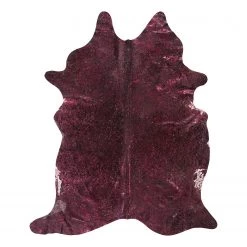 Luxor living Tapis peau de vache Pop Art - Peau de vache - Marron / Rouge Bordeaux