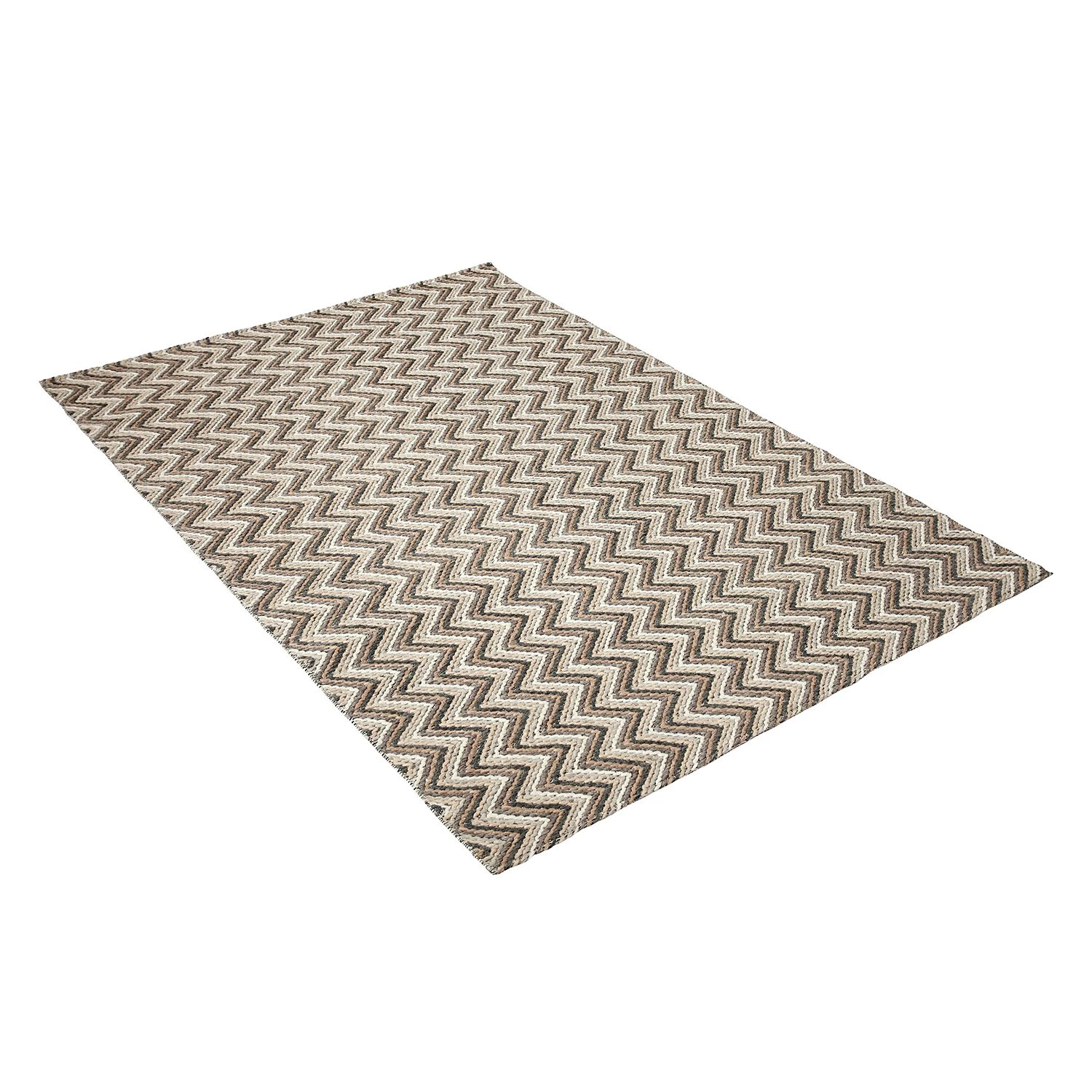 Top Square Tapis Rebecq - Tissu mélangé - Naturel / Multicolore - 200 x 290 cm 4 Top Square Tapis Rebecq - Tissu mélangé - Naturel / Multicolore - 200 x 290 cm – Image 2