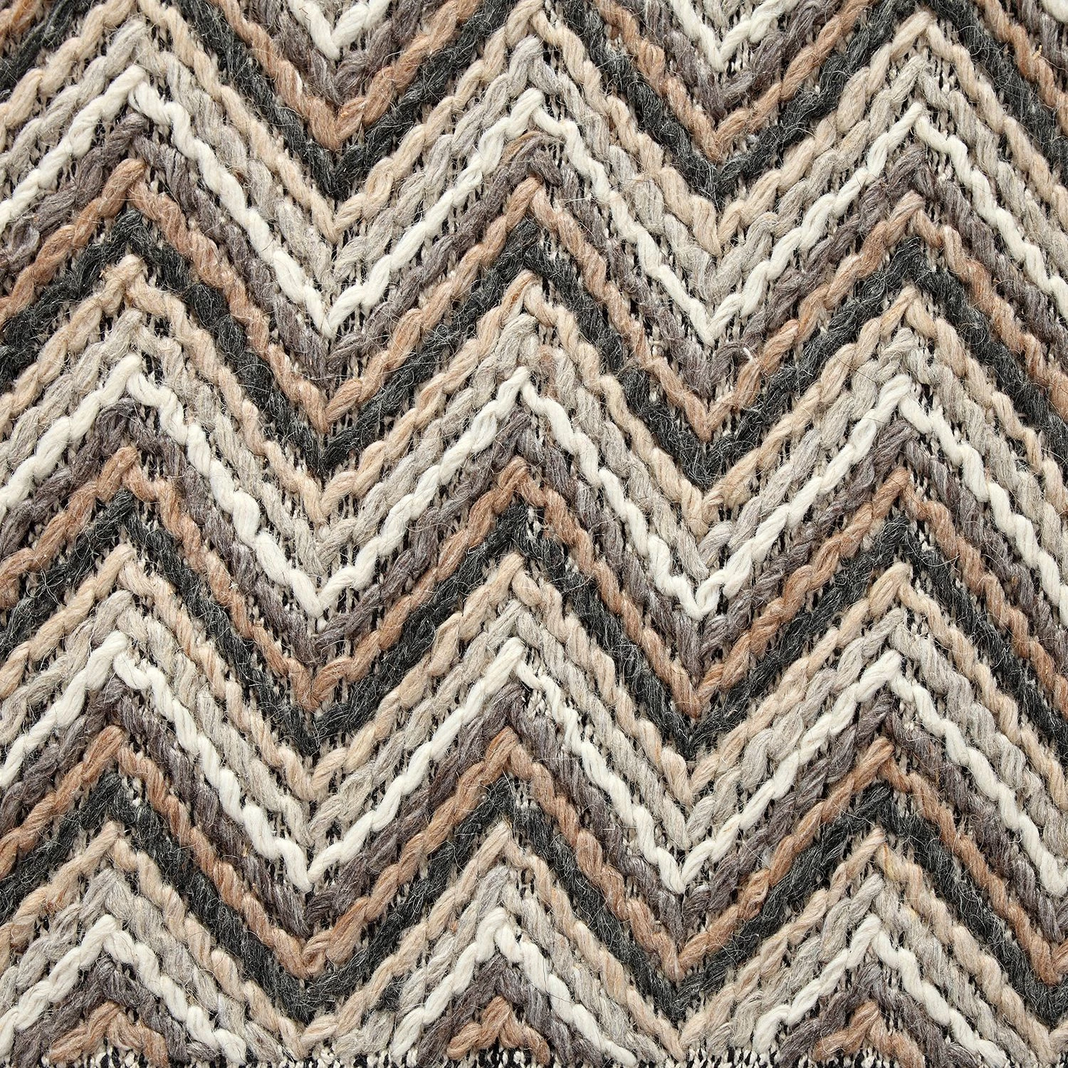 Top Square Tapis Rebecq - Tissu mélangé - Naturel / Multicolore - 200 x 290 cm 7 Top Square Tapis Rebecq - Tissu mélangé - Naturel / Multicolore - 200 x 290 cm – Image 5