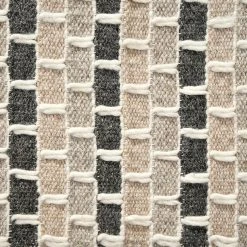 Top Square Tapis Rondonia - Tissu mélangé - Beige / Gris - 140 x 200 cm -Tapis Soldes Boutique 1000143337 190502 06182200054 GALLERYIMAGES P000000001000143337