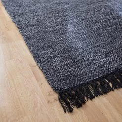 Top Square Tapis Booragoon - Coton / Noir / Gris - 160 x 230 cm -Tapis Soldes Boutique 1000143716 210127 16480800007 DETAILS P000000001000143716