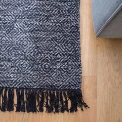 Top Square Tapis Booragoon - Coton / Noir / Gris - 160 x 230 cm -Tapis Soldes Boutique 1000143716 210127 16480800008 DETAILS P000000001000143716