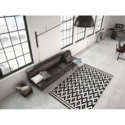 Kayoom Tapis Now - Fibres synthétiques - Blanc / Noir - 120 x 170 cm -Tapis Soldes Boutique 1000145406 181121 10352294 MOOD GALLERYIMAGES P000000001000145406 mood