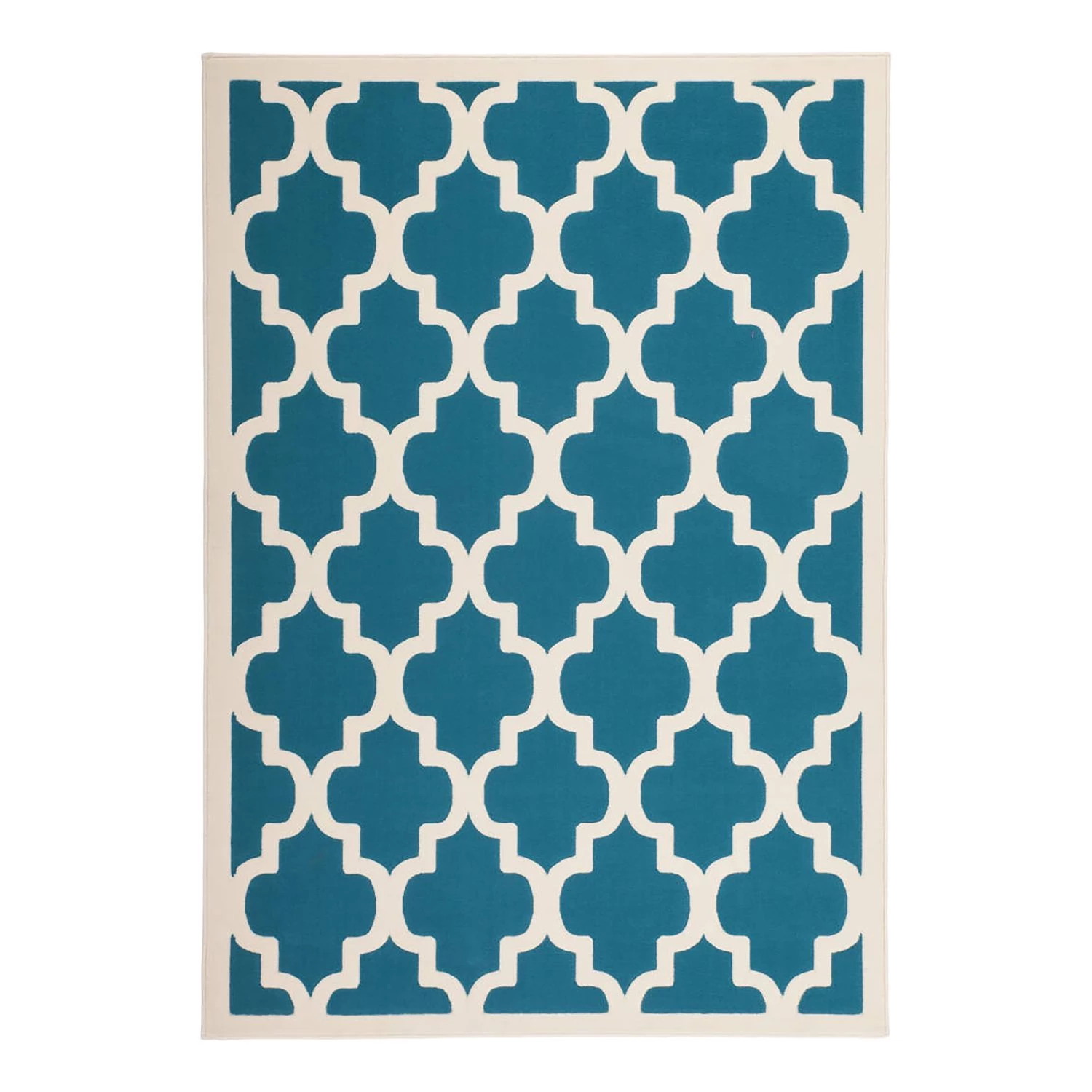 Kayoom Tapis Manolya - Fibres synthétiques - Bleu pétrole / Crème - 80 x 150 cm 3 Kayoom Tapis Manolya - Fibres synthétiques - Bleu pétrole / Crème - 80 x 150 cm