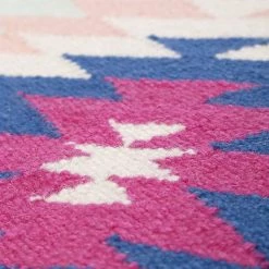 Accessorize Tapis en laine Aurel - Tissu - Bleu / Rose vif -Tapis Soldes Boutique 1000147845 181219 11173400083 GALLERYIMAGES P000000001000147845