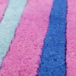 Accessorize Tapis en laine Linear - Tissu - Bleu layette / Saumon -Tapis Soldes Boutique 1000147851 181219 11174000123 GALLERYIMAGES P000000001000147851