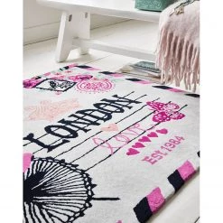 Accessorize Tapis en laine Metropolis - Tissu - Crème / Cyclame -Tapis Soldes Boutique 1000147853 181219 11174100134 MOOD GALLERYIMAGES P000000001000147853 mood