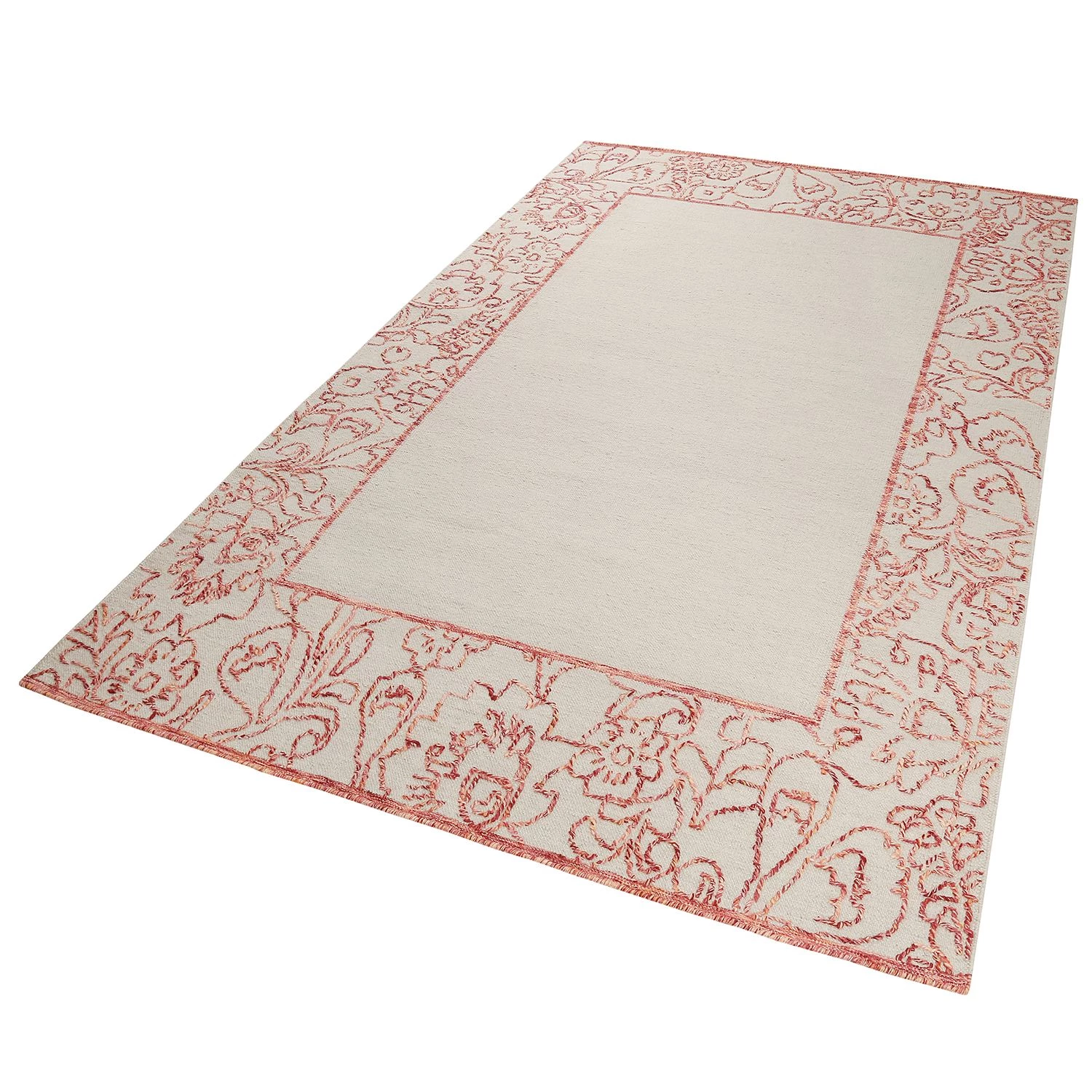 Esprit Home Tapis en laine Kayla Kelim Border - Saumon 4 Esprit Home Tapis en laine Kayla Kelim Border - Saumon – Image 2