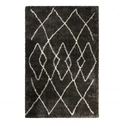 Wecon Home Tapis épais Afella - Fibres synthétiques - Poivre - 160 x 225 cm