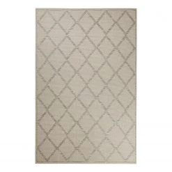Esprit Home Tapis int. / extérieur Sparkle Rhomb - Fibres synthétiques - Blanc suédois - 160 x 225 cm