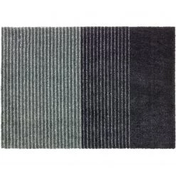 Schöner Wohnen Kollektion Paillasson Stripes - Tissu mélangé - Gris / Gris foncé
