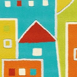 Arte Espina Tapis enfant Glowy Houses - Fibres synthétiques - Multicolore -Tapis Soldes Boutique 1000158333 190214 06193900039 GALLERYIMAGES P000000001000158333