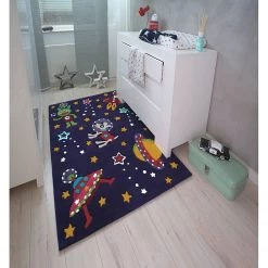 Arte Espina Tapis enfant Glowy Space - Fibres synthétiques - Violet / Multicolore -Tapis Soldes Boutique 1000158345 190214 06194300087 MOOD GALLERYIMAGES P000000001000158345 mood