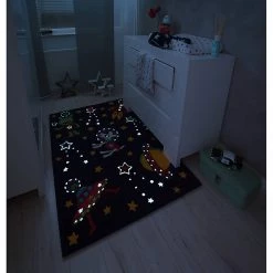 Arte Espina Tapis enfant Glowy Space - Fibres synthétiques - Violet / Multicolore -Tapis Soldes Boutique 1000158345 190214 06194300088 MOOD GALLERYIMAGES P000000001000158345 mood