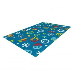 Arte Espina Tapis enfant Glowy Icons - Fibres synthétiques - Bleu / Multicolore -Tapis Soldes Boutique 1000158348 190214 06194400103 GALLERYIMAGES P000000001000158348