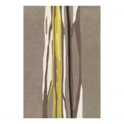 Arte Espina Tapis Spirit - Fibres synthétiques - Gris clair / Jaune maïs - 140 x 200 cm