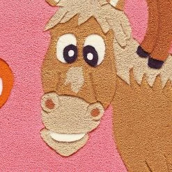 Arte Espina Tapis enfant Joy Animals - Fibres synthétiques - Rose / Marron -Tapis Soldes Boutique 1000158372 190214 06194700207 GALLERYIMAGES P000000001000158372