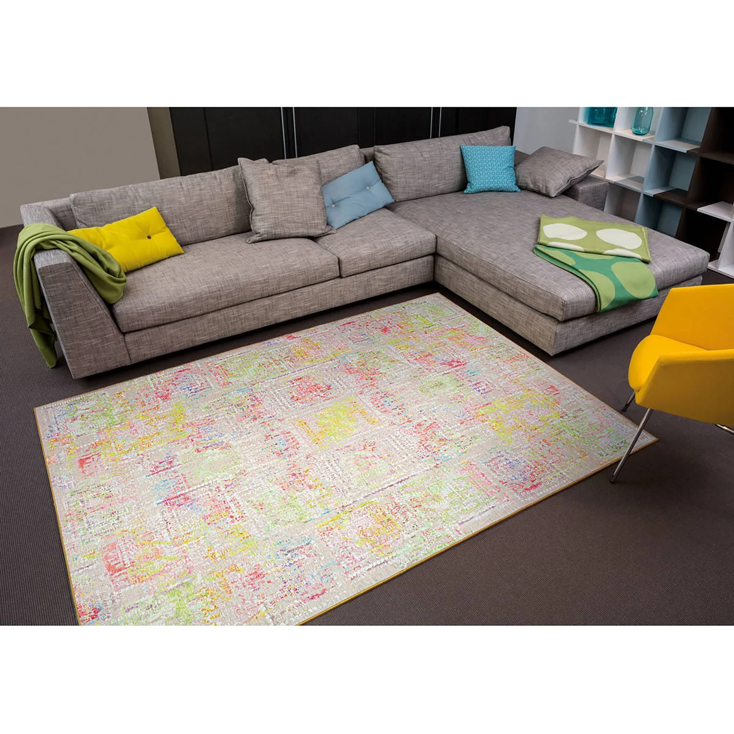 Arte Espina Tapis Atelier II - Fibres synthétiques - Crème / Multicolore - 70 x 140 cm 4 Arte Espina Tapis Atelier II - Fibres synthétiques - Crème / Multicolore - 70 x 140 cm – Image 2