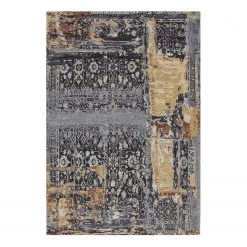 Arte Espina Tapis Blaze Vintage - Tissu mélangé - Gris / Beige - 195 x 290 cm