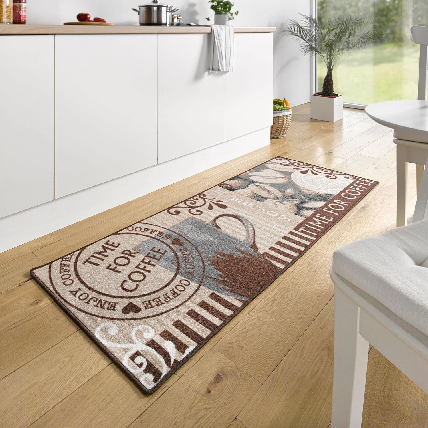 Hanse Home Tapis de couloir Time for Coffee - Tissu - Latte macchiato 4 Hanse Home Tapis de couloir Time for Coffee - Tissu - Latte macchiato – Image 2