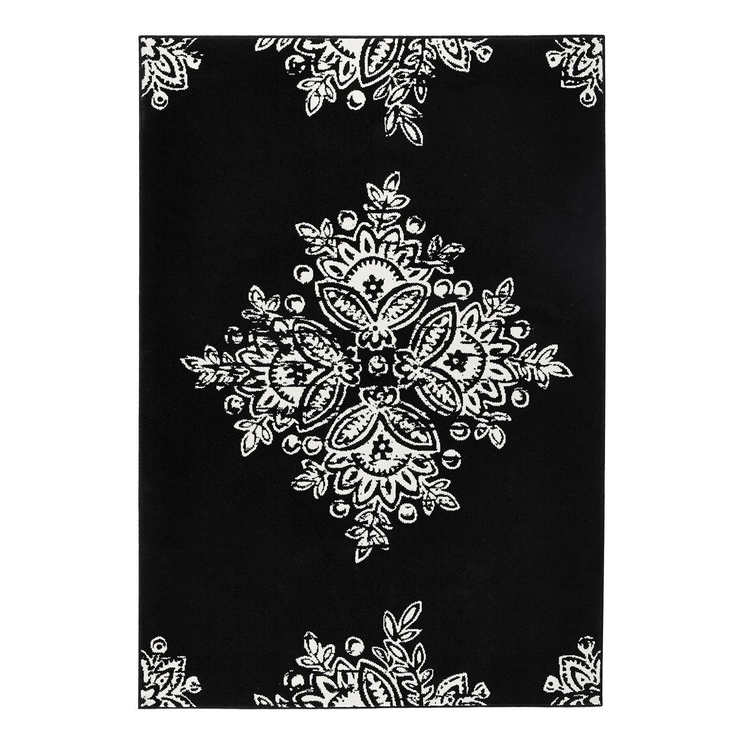 Hanse Home Tapis Blossom - Tissu - Noir - 160 x 230 cm 3 Hanse Home Tapis Blossom - Tissu - Noir - 160 x 230 cm