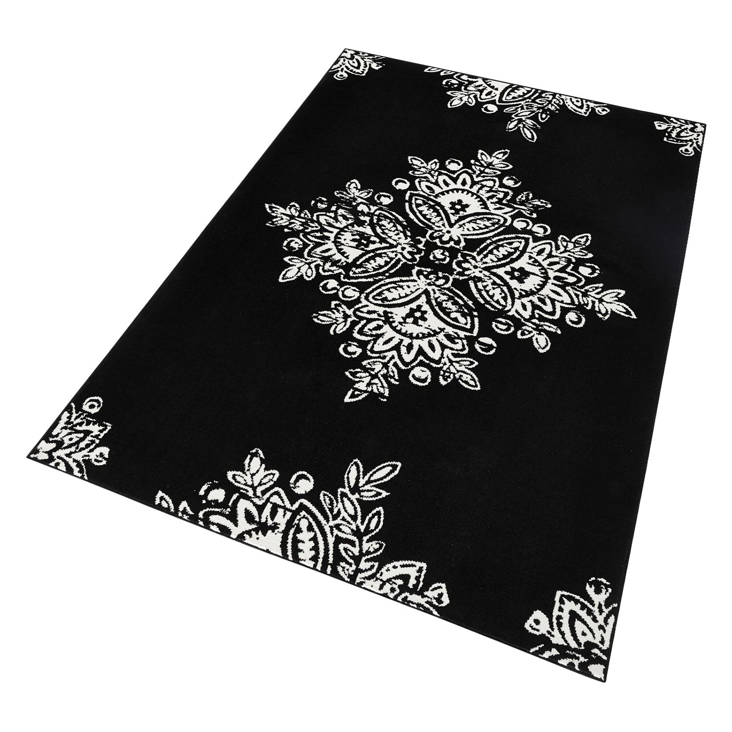 Hanse Home Tapis Blossom - Tissu - Noir - 160 x 230 cm 5 Hanse Home Tapis Blossom - Tissu - Noir - 160 x 230 cm – Image 3