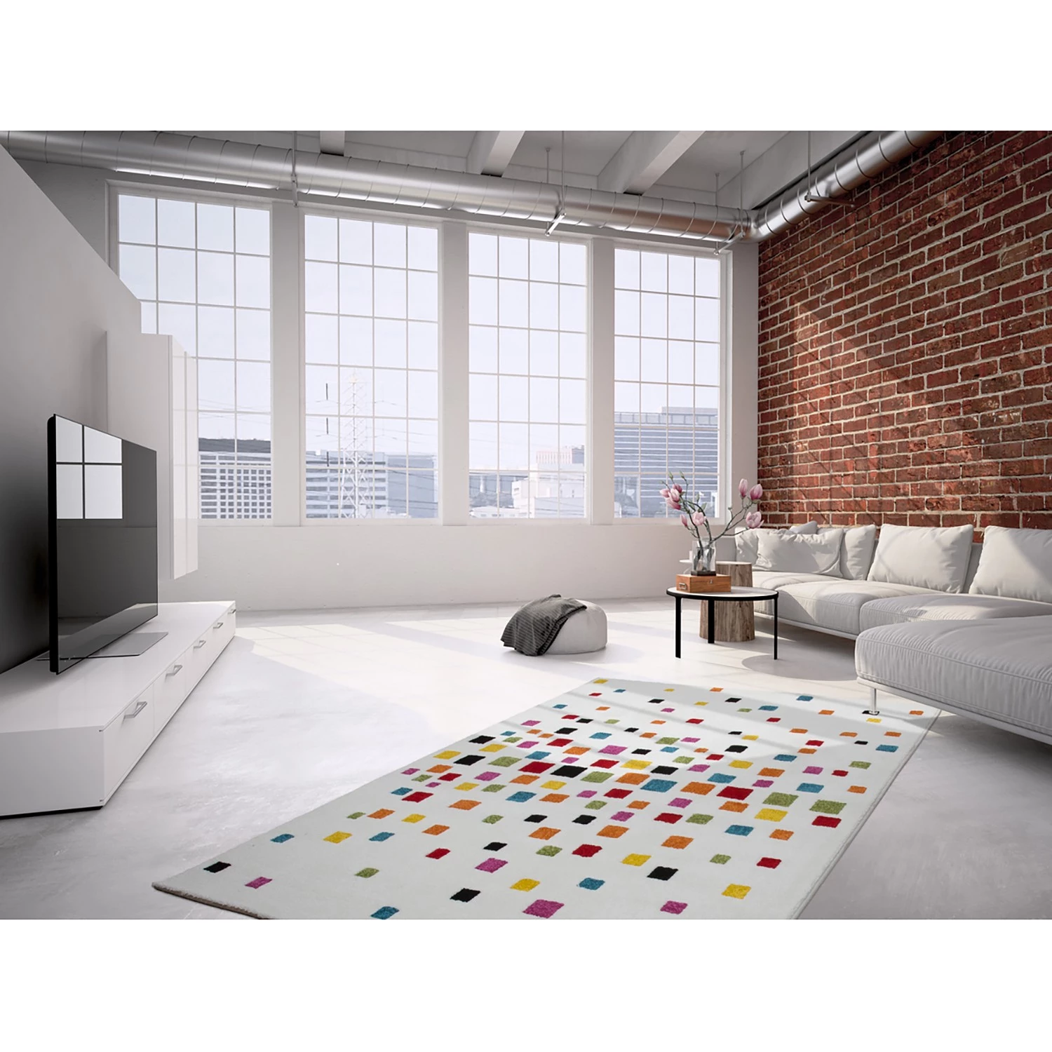 Kayoom Tapis Castara - Fibres synthétiques - Crème / Multicolore - 120 x 170 cm 4 Kayoom Tapis Castara - Fibres synthétiques - Crème / Multicolore - 120 x 170 cm – Image 2