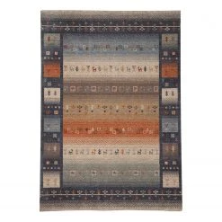 Gino Falcone Tapis Fasa III - Fibres synthétiques - Gris ardoise - 70 x 140 cm