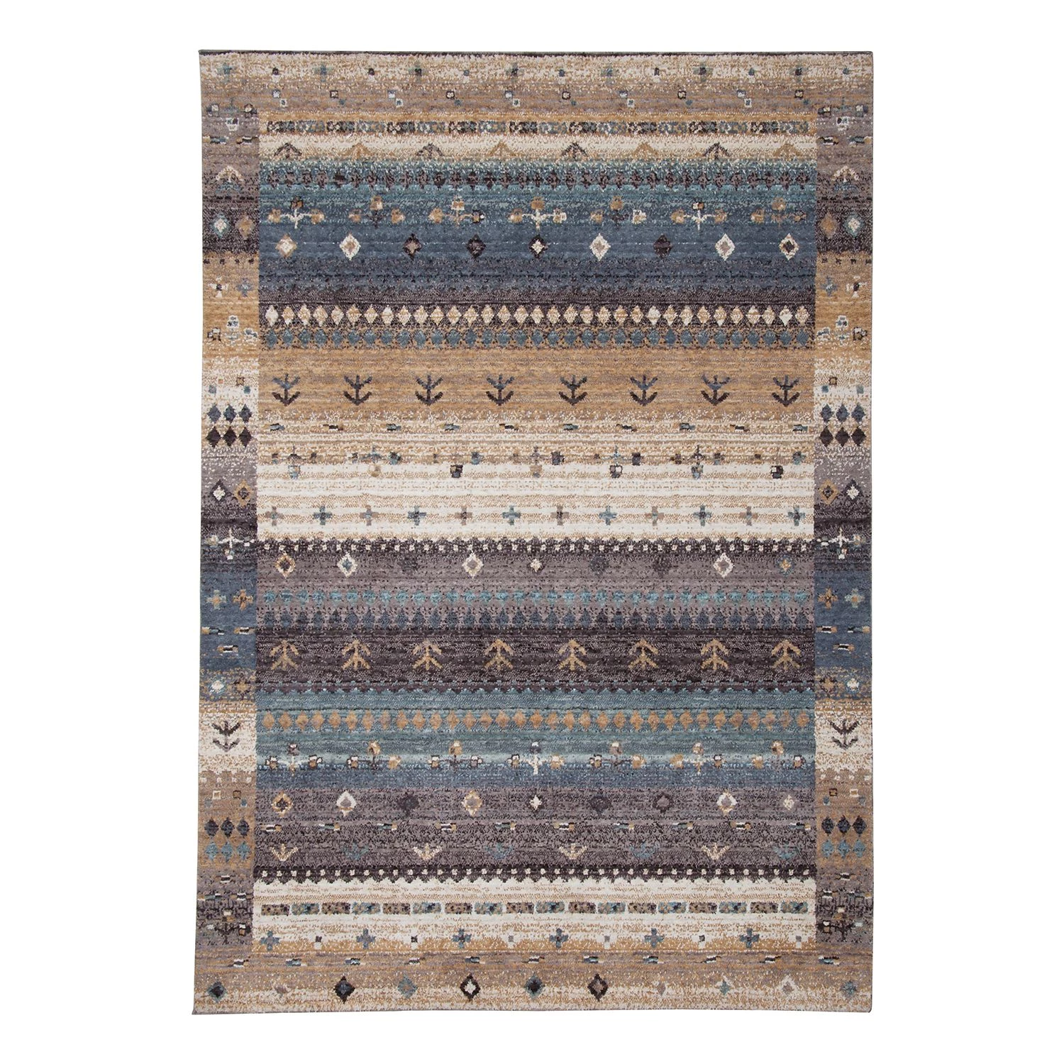 Gino Falcone Tapis Fasa II - Fibres synthétiques - Gris / Beige - 90 x 160 cm 3 Gino Falcone Tapis Fasa II - Fibres synthétiques - Gris / Beige - 90 x 160 cm