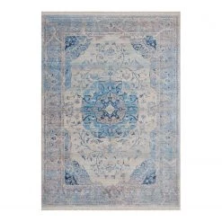 Kayoom Tapis Tibet-Nagqu - Bleu - 120 x 170 cm