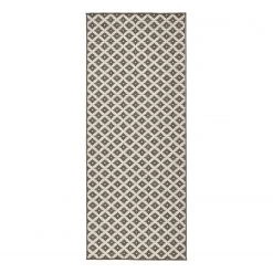 Northrugs Tapis de couloir Nizza - Fibres synthétiques - Marron - 80 x 250 cm