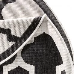 Northrugs Tapis intérieur / extérieur Palermo - Fibres synthétiques - Noir - Diamètre : 200 cm -Tapis Soldes Boutique 1000167128 190412 15011601010 GALLERYIMAGES P000000001000167128