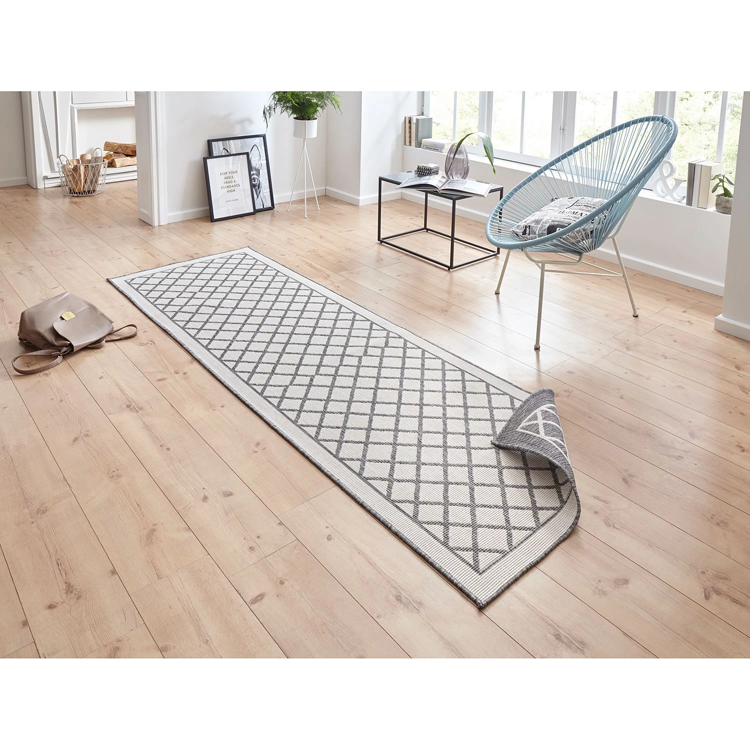 Northrugs Tapis de couloir Sydney - Fibres synthétiques - Gris - 80 x 250 cm 4 Northrugs Tapis de couloir Sydney - Fibres synthétiques - Gris - 80 x 250 cm – Image 2