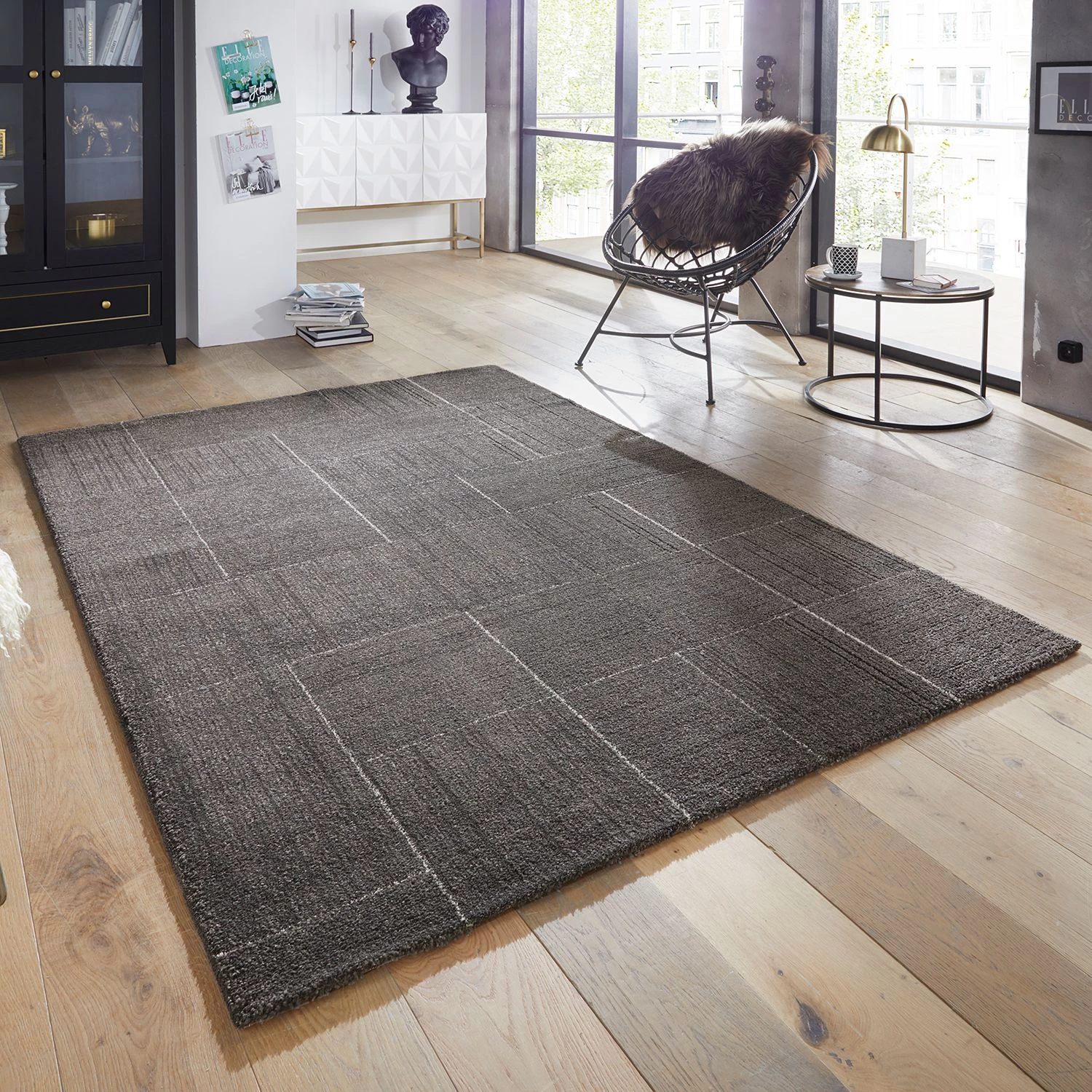ELLE DECORATION Tapis Castres - Gris - 160 x 230 cm 4 ELLE DECORATION Tapis Castres - Gris - 160 x 230 cm – Image 2