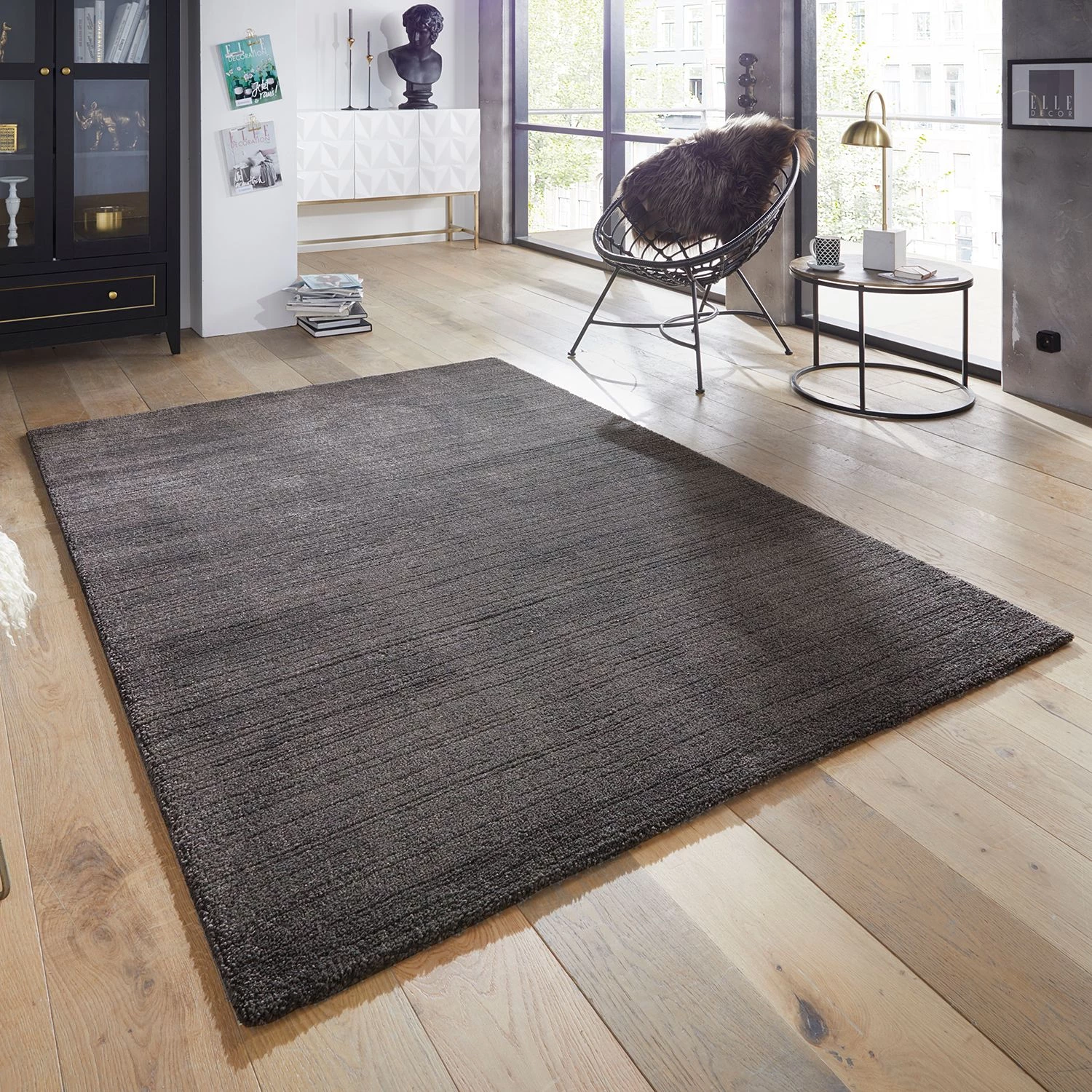 ELLE DECORATION Tapis Loos - Anthracite - 80 x 150 cm 4 ELLE DECORATION Tapis Loos - Anthracite - 80 x 150 cm – Image 2