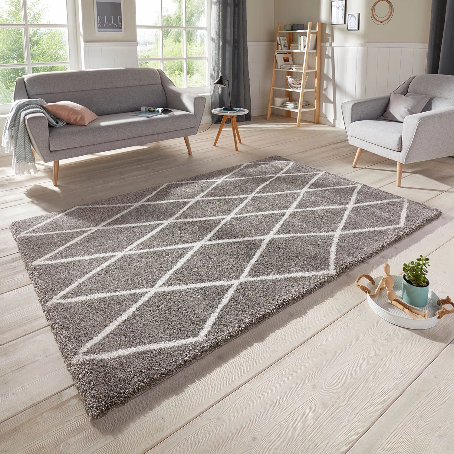 ELLE DECORATION Tapis épais Abbeville - Gris - 200 x 290 cm 4 ELLE DECORATION Tapis épais Abbeville - Gris - 200 x 290 cm – Image 2