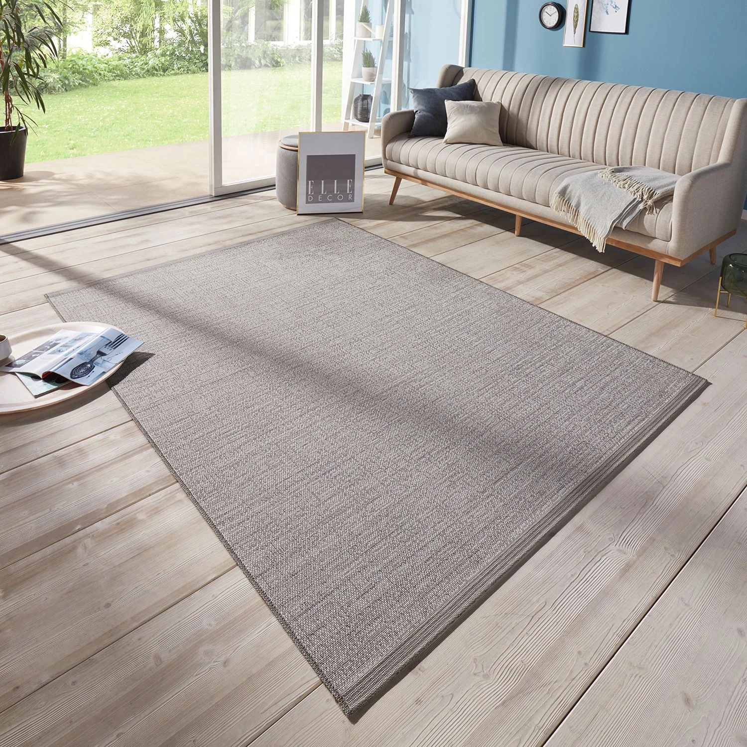 ELLE DECORATION Tapis intérieur / extérieur Lens - Gris - 115 x 170 cm 4 ELLE DECORATION Tapis intérieur / extérieur Lens - Gris - 115 x 170 cm – Image 2