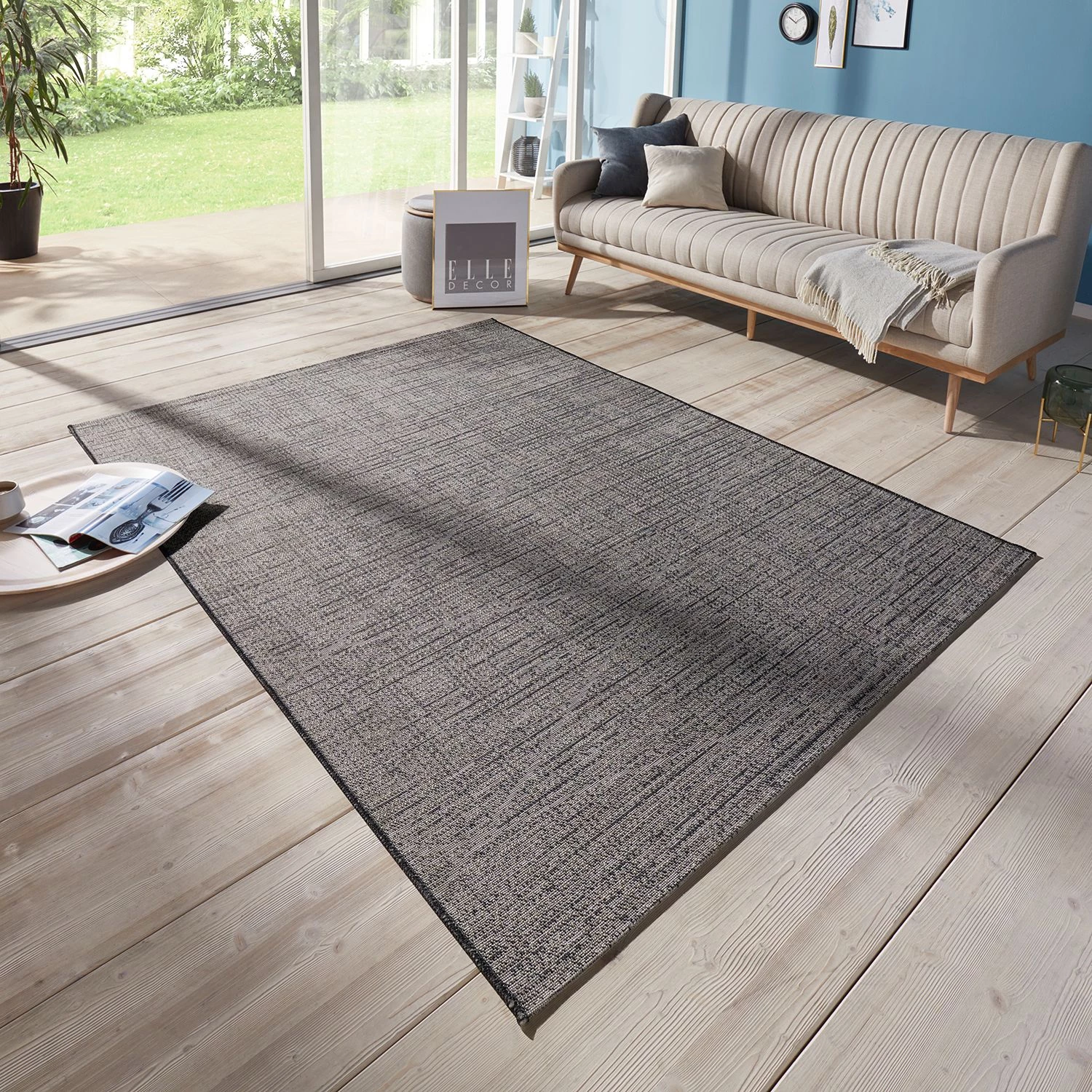 ELLE DECORATION Tapis intérieur / extérieur Blois - Gris - 154 x 230 cm 4 ELLE DECORATION Tapis intérieur / extérieur Blois - Gris - 154 x 230 cm – Image 2