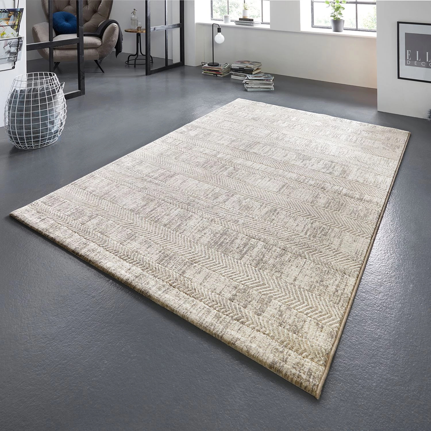 ELLE DECORATION Tapis Gonesse - Blanc ivoire - 200 x 290 cm 4 ELLE DECORATION Tapis Gonesse - Blanc ivoire - 200 x 290 cm – Image 2