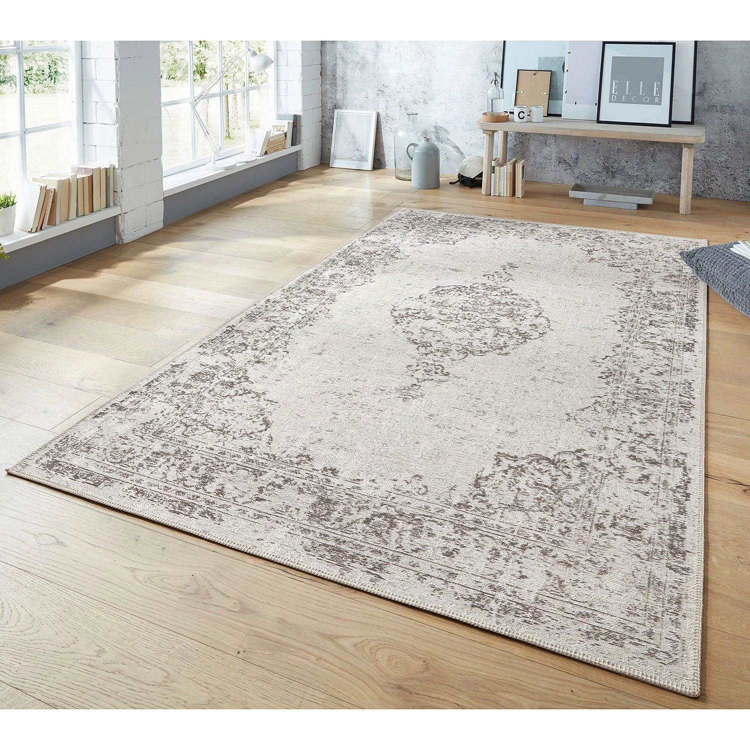 ELLE DECORATION Tapis Vertou - Taupe - 80 x 150 cm 4 ELLE DECORATION Tapis Vertou - Taupe - 80 x 150 cm – Image 2