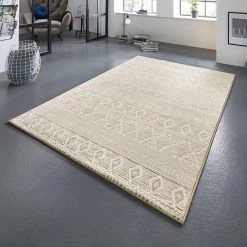 ELLE DECORATION Tapis Roanne - Blanc ivoire - 120 x 170 cm -Tapis Soldes Boutique 1000168465 190409 10190403462 MOOD GALLERYIMAGES P000000001000168465 mood