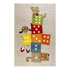 Sigikid Tapis enfant Bandidoleros - Tissu - Beige / Multicolore - 160 x 225 cm